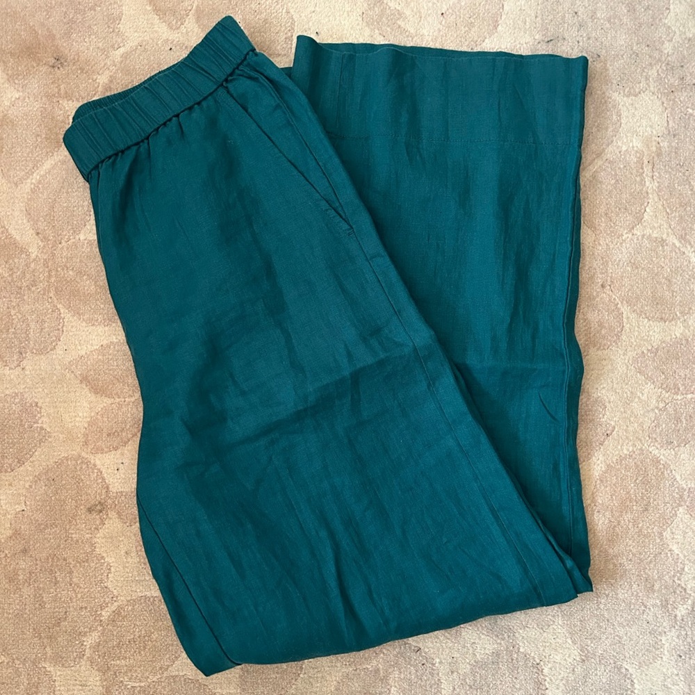 Eileen Fisher Organic Linen Wide Leg Pants